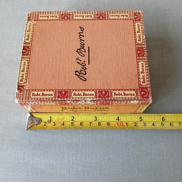 Robt. Burns vintage empty cigar box 5 cent Cigarillos General Cigar Co 5"x4"x2" - Picture 8 of 10